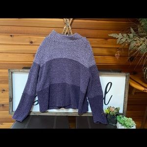 Ombré purple high neck sweater
